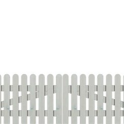 Skagen stakit dobbeltlge i grundmalet gr/hvid model "Holsten" 300x80cm (BxH)