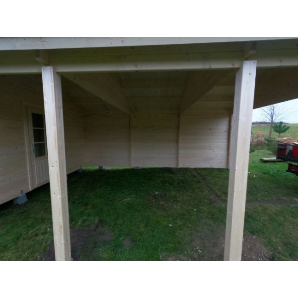 Ikast carport med 7,6m2 skur (44mm godstykkelse)