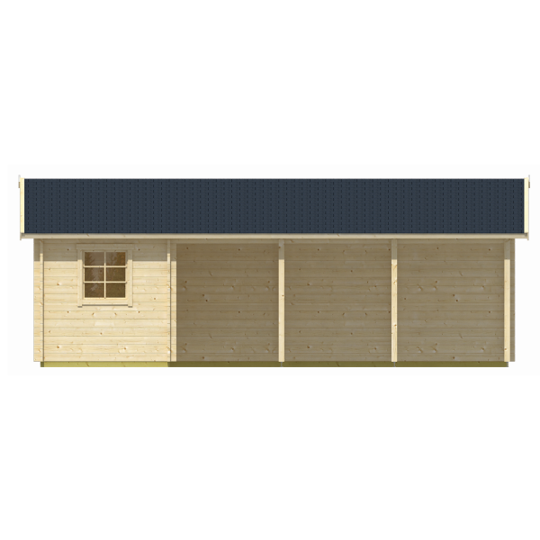 Ikast carport med 7,6m2 skur (44mm godstykkelse)