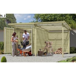 Bravo budget redskabsskure med fladt tag