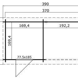 Juelsminde bjlkeskur med 28mm bjlker p 2,9m2 + udhng