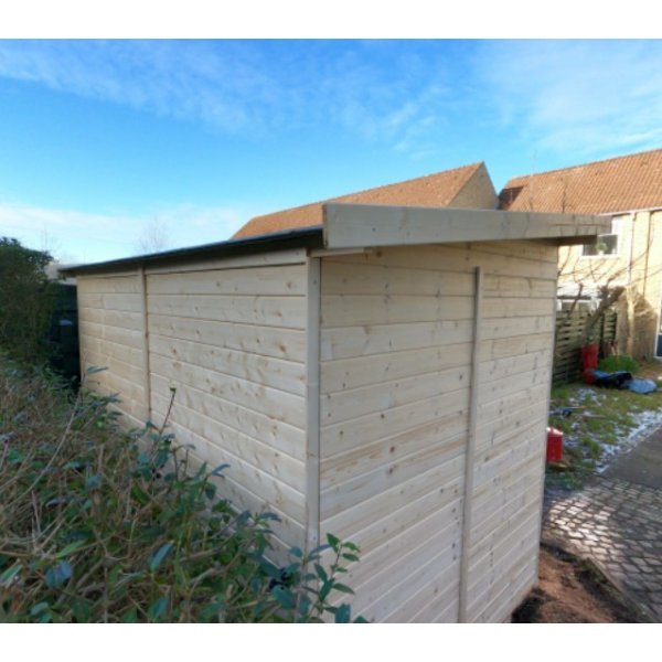 Redskabsskur Jyderup XL 4,22 m&sup2; i ubehandlet tr - Slvklasse