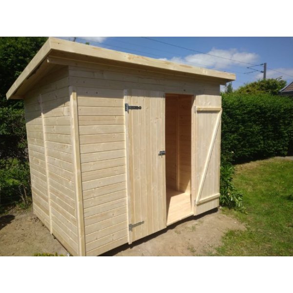 Redskabsskur Jyderup XL 4,22 m&sup2; i ubehandlet tr - Slvklasse