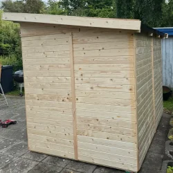 Redskabsskur Jyderup XL 4,22 m&sup2; i ubehandlet tr - Slvklasse