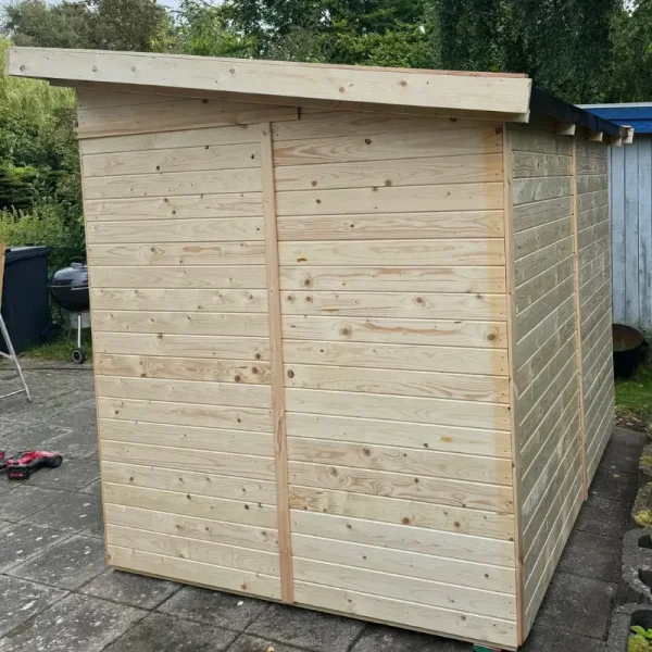 Redskabsskur Jyderup XL 4,22 m&sup2; i ubehandlet tr - Slvklasse