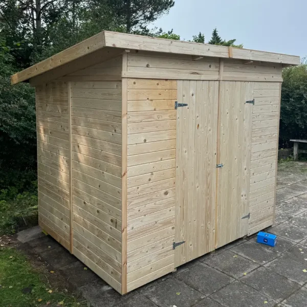 Redskabsskur Jyderup XL 4,22 m&sup2; i ubehandlet tr - Slvklasse