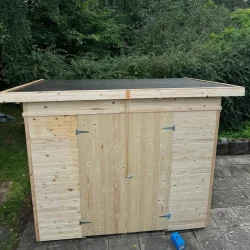 Redskabsskur Jyderup XL 4,22 m&sup2; i ubehandlet tr - Slvklasse