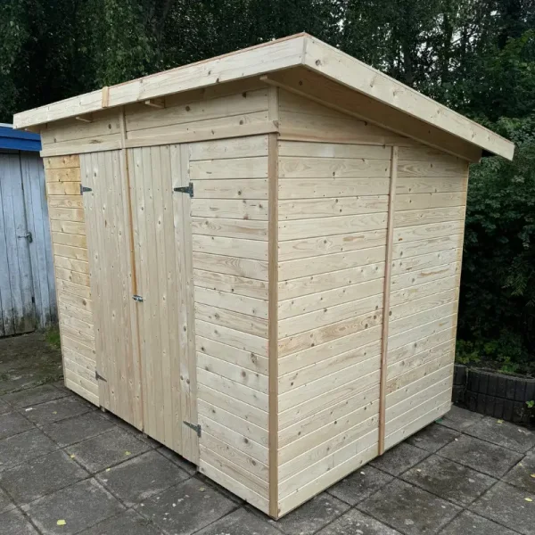 Redskabsskur Jyderup XL 4,22 m&sup2; i ubehandlet tr - Slvklasse