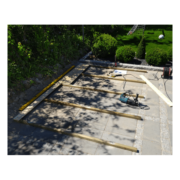 Redskabsskur Jyderup XL 4,22 m&sup2; i ubehandlet tr - Slvklasse