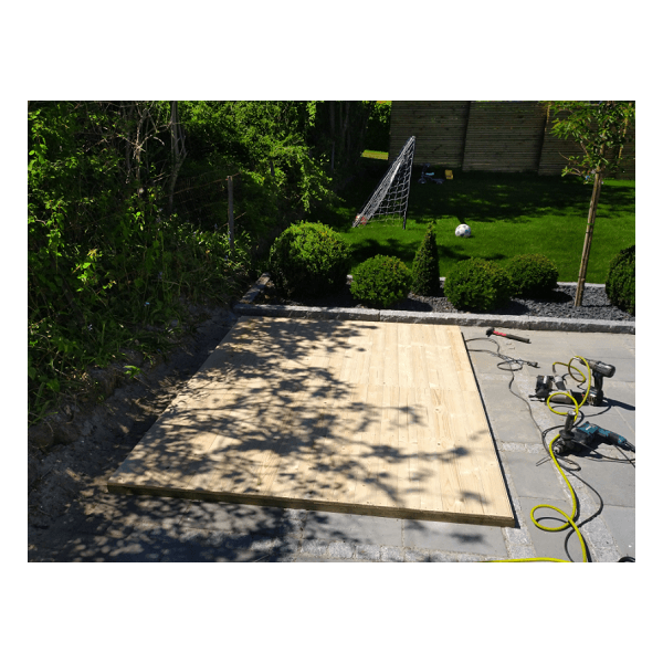 Redskabsskur Jyderup XL 4,22 m&sup2; i ubehandlet tr - Slvklasse