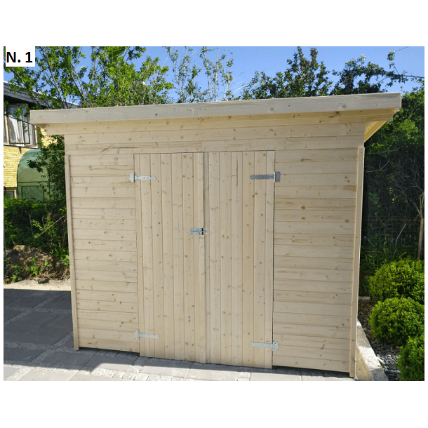 Bravo budget redskabsskure med fladt tag