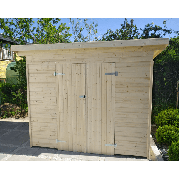 Redskabsskur Jyderup XL 4,22 m&sup2; i ubehandlet tr - Slvklasse