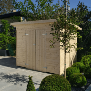 Redskabsskur Jyderup XL 4,22 m i ubehandlet tr - Slvklasse