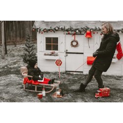 Legehus Karl med hems, skorsten og karnapper  et klassisk legehus i tr p 3,83m2 + 1,6m2 hems