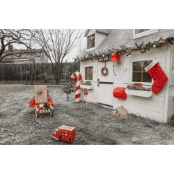 Legehus Karl med hems, skorsten og karnapper  et klassisk legehus i tr p 3,83m2 + 1,6m2 hems