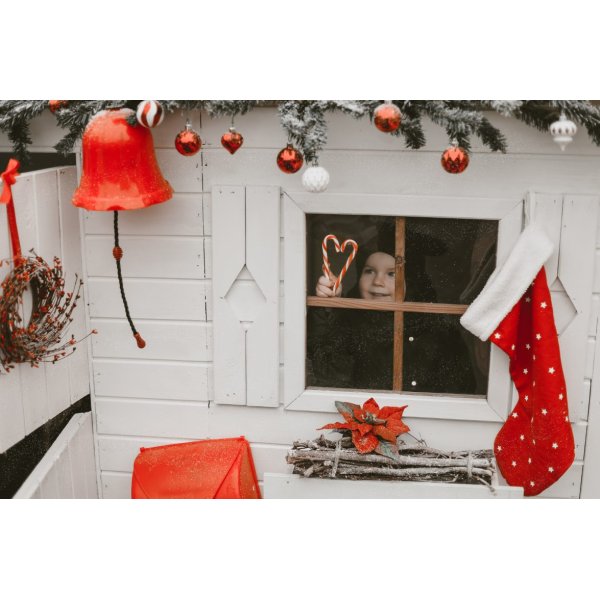 Legehus Karl med hems, skorsten og karnapper - Slvklasse p 3,83m2 + 1,6m2 hems