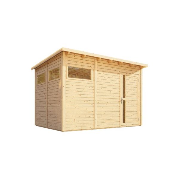 Kassel 3 redskabsskur i ubehandlet tr p 7,65m2