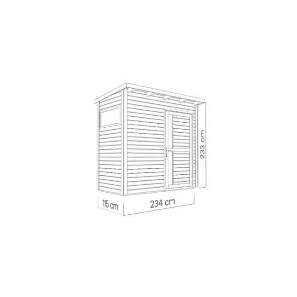 Kassel 1 redskabsskur i gr p 2,7m2