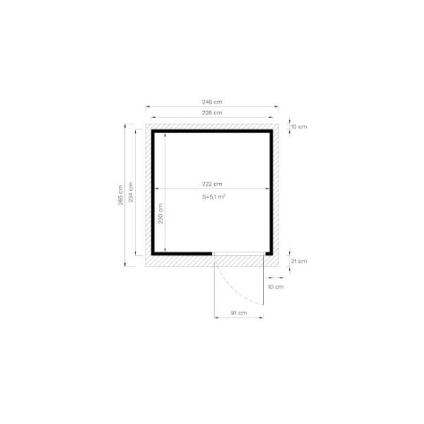 Kassel 2 redskabsskur i gr p 5,1m2