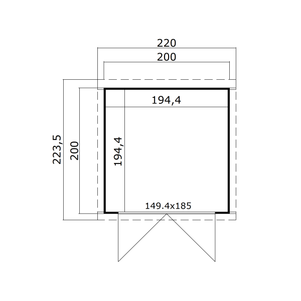 Kastrup havehus med dobbeltdr og topvinduer