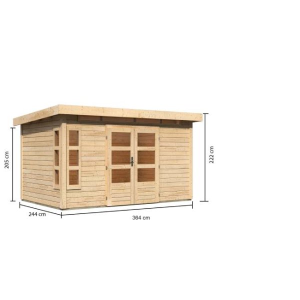 Kerteminde model 7 havehus i ubehandlet tr p 8,6m2