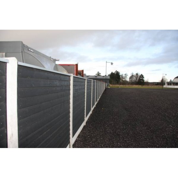 Klinkehegn trykimp. gran grundmalet sort 189x90cm (120cm over jord)