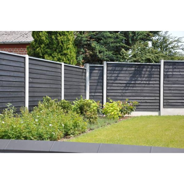 Klinkehegn trykimp. gran grundmalet sort 189x90cm (120cm over jord)