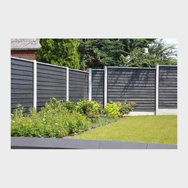 Klinkehegn i sortmalet trykimprgneret gran 189x120cm (150cm over jord)