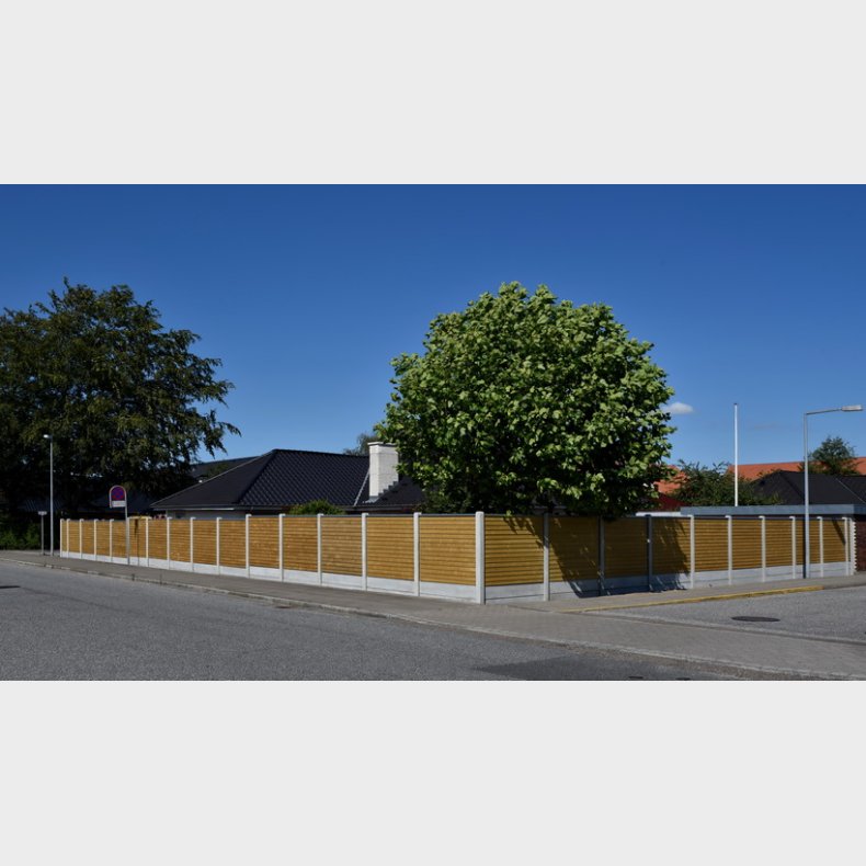 Klinkehegn i trykimprgneret gran 189x150cm (180cm over jord)