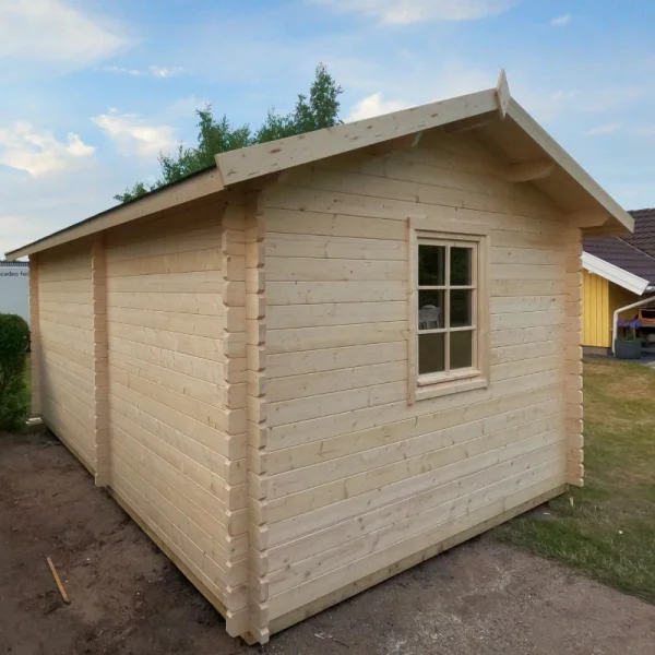 Kragelund redskabsskur med 2 rum p 14,8m2 i ubehandlet tr