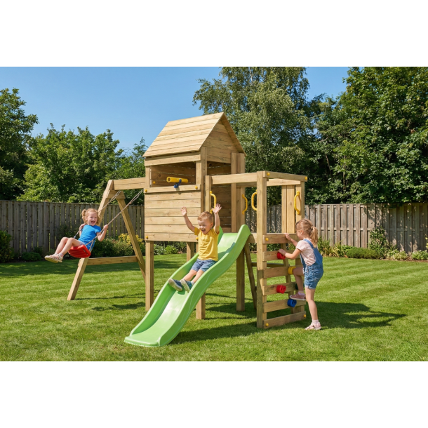 Luomi leget�rn trykimpr�gneret med gr�n rutsjebane