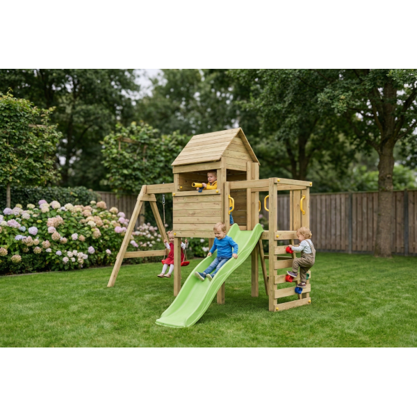 Luomi leget�rn trykimpr�gneret med gr�n rutsjebane