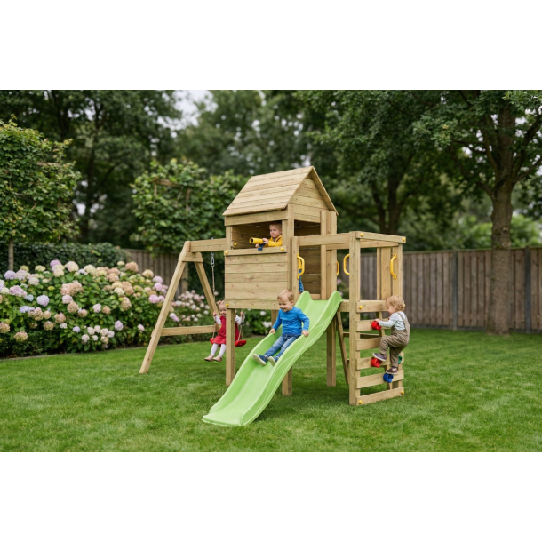 Luomi leget�rn trykimpr�gneret med gr�n rutsjebane