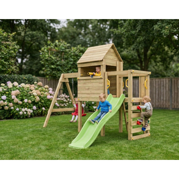 Luomi leget�rn trykimpr�gneret med gr�n rutsjebane