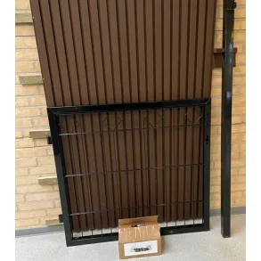 OUTLET: Tisvilde l�ge 100x95 cm � elegant sort l�ge med �&loz;�-dekoration