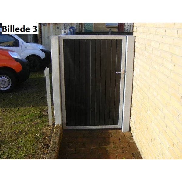 Enkeltlåge med rukolås i bredde 90cm x H