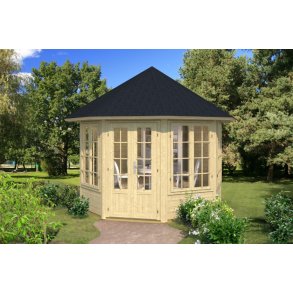 Ls 8-kantet pavillon i ubehandlet tr p 6,9m2