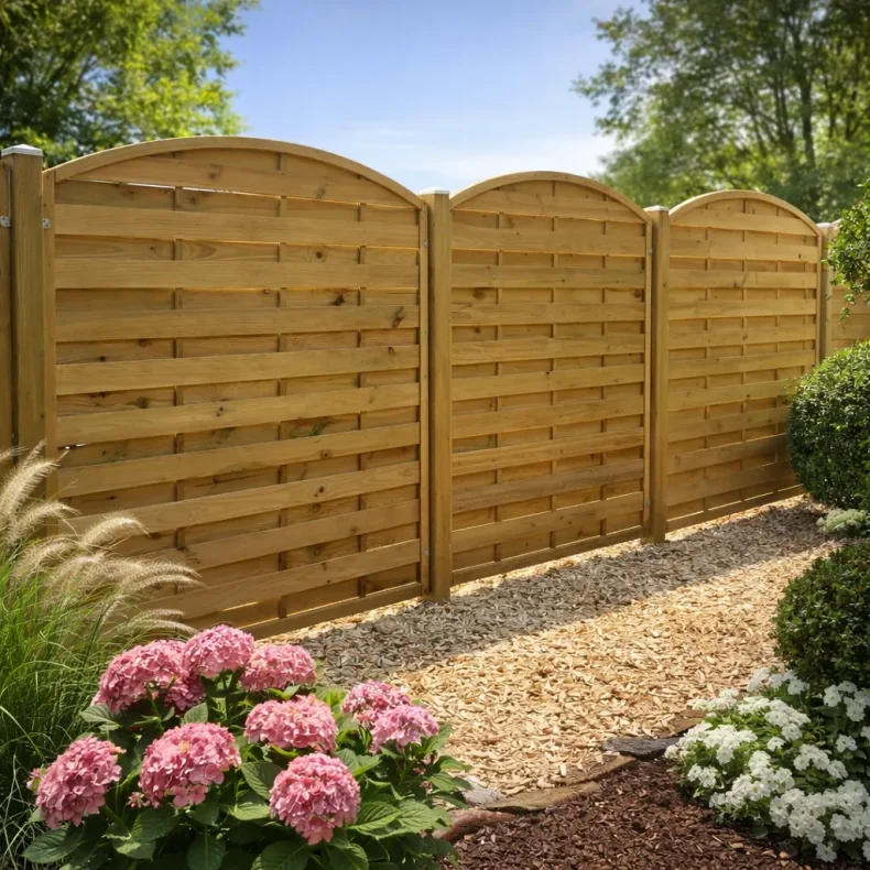 Lamelhegn bue opad 180x180/160cm (BxH) - model Kampen 