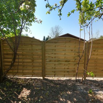 Lamelhegn bue opad uden espalier model Kampen 180x180/160cm (BxH)