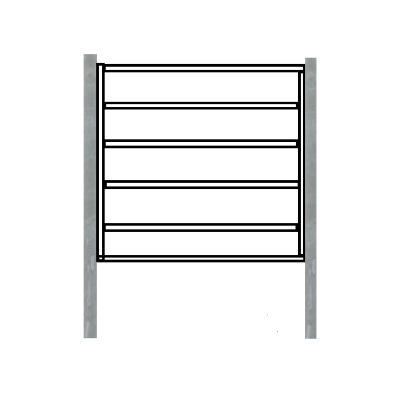 Lefkas lodret komposithegn med bekldning p 2 sider - Platinklasse