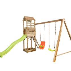 Gardenpro leget�rn med rutsjebane, gynger og sandkasse