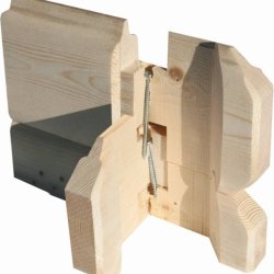 Lemvig garage i ubehandlet tr med fladt tag p 18,7m2