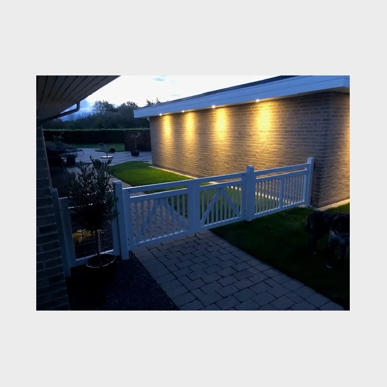 Linea dobbeltlge i hvid 300x80cm (BxH)