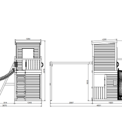 Lofter leget�rn trykimpr�gneret med gr�n rutsjebane