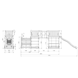 Loco express eget�rn teak farvet med gr�n rutsjebane