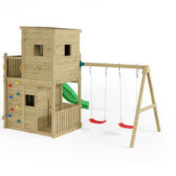 Lofter leget�rn trykimpr�gneret med gr�n rutsjebane