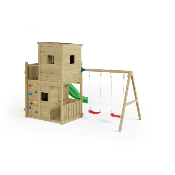 Lofter leget�rn trykimpr�gneret med gr�n rutsjebane