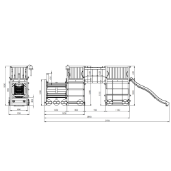 Loco express eget�rn teak farvet med gr�n rutsjebane