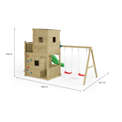 Lofter leget�rn trykimpr�gneret med gr�n rutsjebane