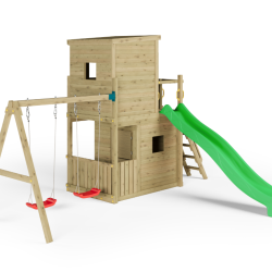 Lofter leget�rn trykimpr�gneret med gr�n rutsjebane